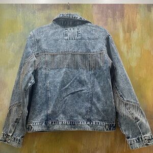 Signature8 Blue Jean Jacket with Fringe